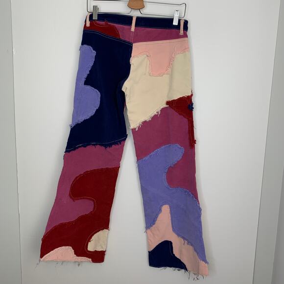 Free People Groovy Supernova Cord Wide Leg Purple Disco Jeans Size 26 - Picture 3 of 16